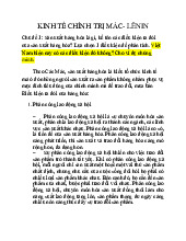 Đề cương Sản xuất, Giá trị & Thị trường môn Kinh tế chính trị | Trường đại học Mở Hà Nội