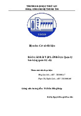 Báo cáo thực hành: Quản lý bán hàng quán trà sữa môn Công nghệ thông tin | Trường Đại học Thủy Lợi