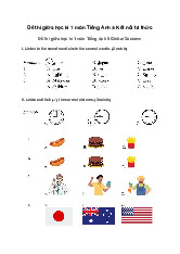 Đề thi giữa học kì 1 môn Tiếng Anh 5