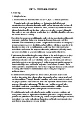 Tổng hợp tài liệu tiếng anh cơ bản 2:  Unit 9 Financial analysis | Học viện tài chính