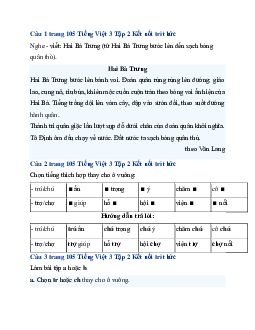 Giải SGK Tiếng Việt 3 trang 105 Bài 23: Hai Bà Trưng - Viết | Kết nối tri thức