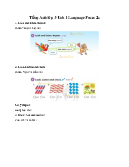 Explore Our World 3 Unit 1 My classroom Language Focus 2a