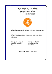 Đề tài: Big Data và ứng dụng trong ngành tài chính ngân hàng | Năng lực số ứng dụng