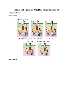 Family and Friends 3 Workbook Starter Lesson 5