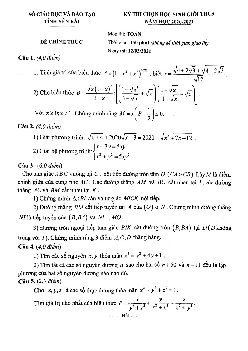 Đề thi chọn học sinh giỏi Toán THCS năm 2020 – 2021 sở GD&ĐT Yên Bái