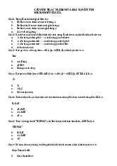 Câu hỏi trắc nghiệm được soạn để ôn thi | Môn Tin học căn bản - Đại học Cần Thơ