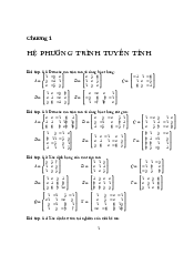 Bài tập Chương 1 - Đại số tuyến tính | Trường Đại học Công nghệ, Đại học Quốc gia Hà Nội