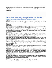 Nghị luận xã hội về vai trò của sự trải nghiệm đối với tuổi trẻ - Ngữ văn 11