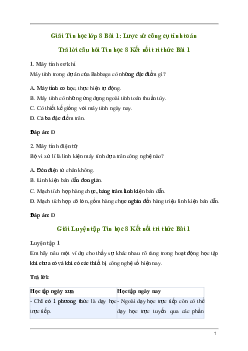 Giải Tin học 8 Bài 1: Lược sử công cụ tính toán | Kết nối tri thức