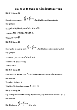 Toán 10 Bài 22: Ba đường conic - Kết Nối Tri Thức