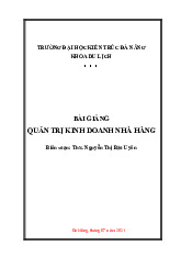 Bài giảng môn Quản trị kinh doanh | Trường Đại học Kiến trúc Đà Nẵng