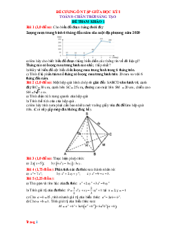 Đề cương ôn tập giữa học kì 1 Toán 8