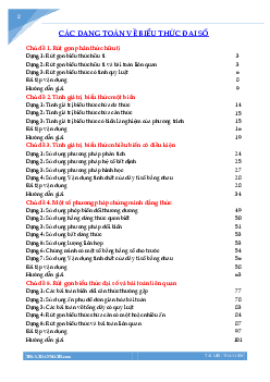 Các dạng toán về biểu thức đại số
