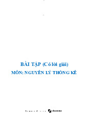 Tổng hợp 12 Bài tập Nguyên lý thống kê - Ngân hàng thương mại | Đại học Mở Hà Nội