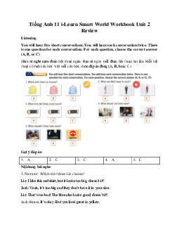 Giải Tiếng Anh 11 Workbook Unit 2 Review |  Smart World