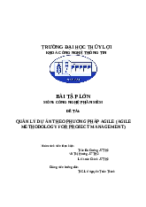 Quản lý dự án theo phương pháp Agile | Công nghệ phần mềm | Trường Đại học Thủy Lợi