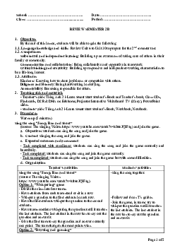 Giáo án Tiếng Anh 2 sách i-Learn Smart Start (Cả năm) | Semester 2B