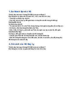 Giải SGK Lịch sử 7 Bài 18: Nhà Hồ và cuộc kháng chiến chống quân Minh xâm lược (1400-1407) | Cánh diều