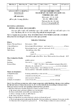 Đề thi lập đội tuyển dự thi HSG Quốc Gia tỉnh Đắk Lắk môn Tiếng Anh năm 2017-2018