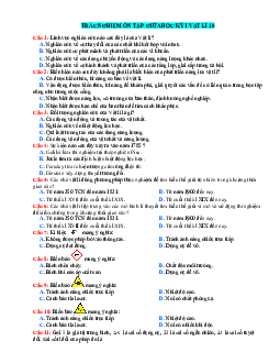 Tổng hợp 40 câu trắc nghiệm ôn tập giữa học kỳ 1 Vật lí 10 có đáp án