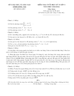 Đề kiểm tra cuối học kỳ 2 Toán 9 năm 2023 – 2024 sở GD&ĐT Đồng Nai