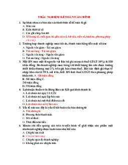 Câu hỏi trắc nghiệm kế toán tài chính ( có đáp án)