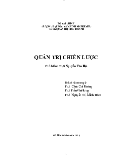Giáo trình môn Quản trị chiến lược | Đại học Tài chính Marketing