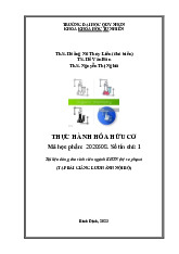 Tập Bài Giảng Thực Hành | Môn Hóa hữu cơ - Đại học Quy Nhơn