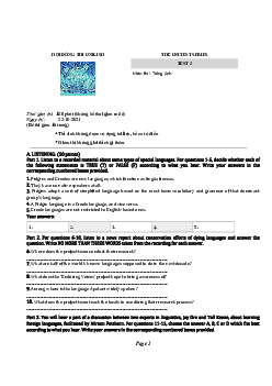 Nec Mock Test - Hội đồng thi UNILISH - Test 3