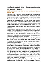 Nguồn gốc xuất xứ 10 lời thề danh dự của quân đội nhân dân Việt Nam