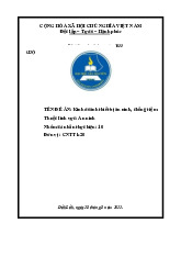 Đề án khởi nghiệp kinh doanh thiết bị an ninh chống trộm môn Khởi nghiệp | Trường Đại Học Tây Nguyên