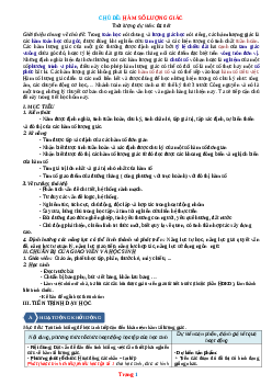 Giáo án Đại số 11 theo công văn 5512 học kì 1