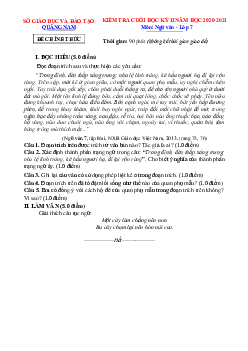 Đề thi HK2 Văn 7 Sở GD Quảng Nam 2020-2021 (có đáp án)