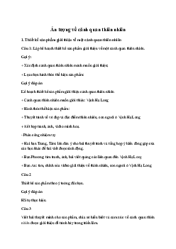 Giải Hoạt động trải nghiệm 7: Ấn tượng về cảnh quan thiên nhiên | Cánh diều