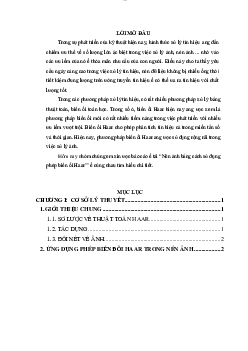 Bài tập lớn môn Đại số tuyến tính với đề tài "Nén ảnh bằng phép biến đổi HAAR"