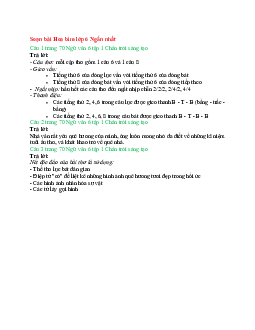 Soạn Văn 6 siêu ngắn - Chân trời sáng tạo bài Hoa bìm