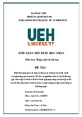 Tiểu luận Tầm quan trọng của học tập và trí nhớ môn Tâm lý học | Đại học Kinh tế Thành phố Hồ Chí Minh