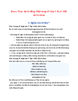 Soạn bài Thực hành tiếng Việt trang 47 | Ngữ văn 7 Tập 1 Kết nối tri thức