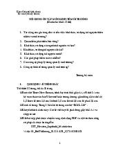 Nội dung ôn tập môn Kinh tế môi trường | Đại học Kinh tế Thành phố Hồ Chí Minh