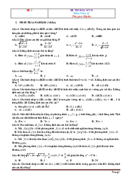 TOP 10 đề thi môn Toán lớp 11 học kỳ II có đáp án