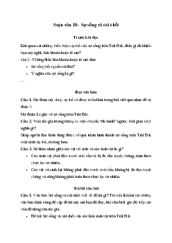 Soạn bài Sự sống và cái chết - Kết nối tri thức Ngữ văn lớp 10