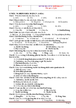 TOP 10 đề thi HK 2 môn Địa Lí Lớp 7 (có đáp án)