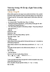 Toán lớp 5 trang 170 Ôn tập về giải Toán có đáp án chi tiết