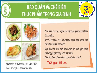 Giáo án điện tử Công nghệ 6 Bài 5 Chân trời sáng tạo: Bảo quản và chế biến thực phẩm trong gia đình