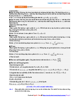 Tổng ôn tập TN THPT 2020 môn Toán: Tổ hợp và xác suất