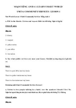 Tiếng Anh lớp 6 Unit 6 lesson 1 - Smart World
