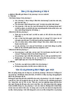 Tả cây phượng | Tập làm văn lớp 4