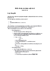 Lý thuyết về Biểu thức có chứa một chữ | Trường Đại học Sư phạm Hà Nội