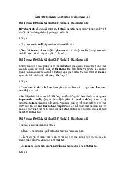 Giải SBT Sinh học 12: Bài tập tự giải trang 150