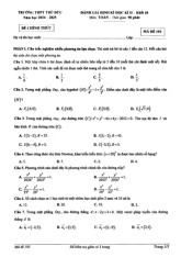 Đề học kì 2 Toán 10 năm 2024 – 2025 trường THPT Thủ Đức – TP HCM